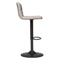 Tabouret De Bar Vintage Delek Ajustable Beige Atmosphera -Demeyere Le mobilier Boutique tabouret de bar vintage delek ajustable beige lin atmosphera 3