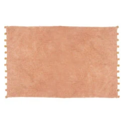 Tapis Enfant 100x150 Rose à Pompons Atmosphera