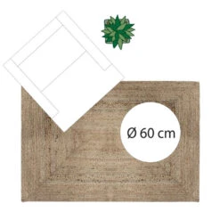 Tapis Jute Naturel Rectangulaire 120x170 Atmosphera -Demeyere Le mobilier Boutique tapis jute naturel rectangulaire 120x170 atmosphera 3