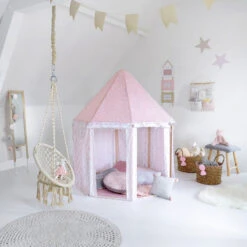 Tente Yourte Rose Pour Chambre Enfant Atmosphera -Demeyere Le mobilier Boutique tente yourte rose pour chambre enfant atmosphera 2