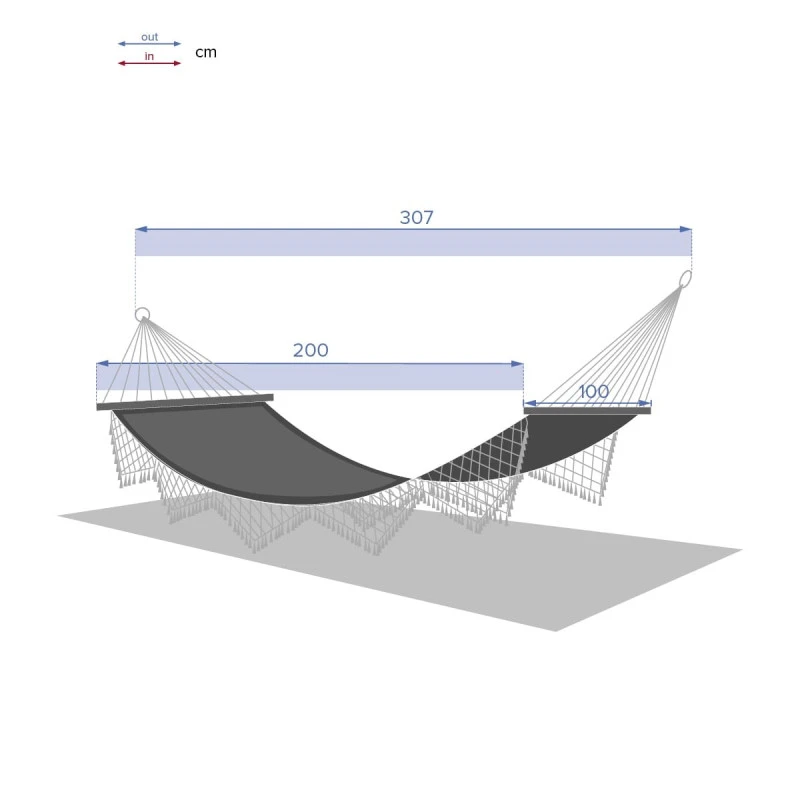 Toile Hamac Rialto Curry 2 M Hespéride 3 Toile Hamac Rialto Curry 2 M Hespéride – Image 3