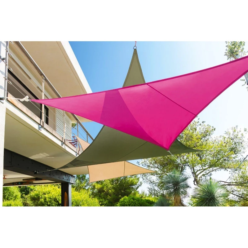 Toile Solaire 4x4x4m Curacao Gris Hespéride 5 Toile Solaire 4x4x4m Curacao Gris Hespéride – Image 5