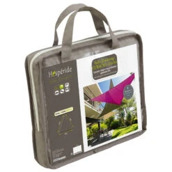 Toile Solaire 4x4x4m Curacao Taupe Hespéride -Demeyere Le mobilier Boutique toile solaire 4x4x4m luxe hesperide curacao taupe 3