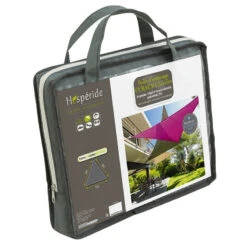 Toile Solaire 5x5x5m Curacao Gris Hespéride -Demeyere Le mobilier Boutique toile solaire 5x5x5m luxe hesperide curacao gris 3