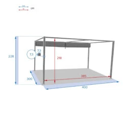 Tonnelle Palmeira 4x3 M Gris Ardoise Hespéride 9 Tonnelle Palmeira 4x3 M Gris Ardoise Hespéride -Demeyere Le mobilier Boutique tonnelle palmeira 4x3 m gris ardoise hesperide 4
