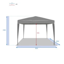 Tonnelle Pliante Carrée Hespéride 3x3m Easy Up Gris Ardoise -Demeyere Le mobilier Boutique tonnelle pliante hesperide 3x3m easy up gris ardoise 5