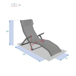 Transat 2 Positions Bordeaux / Graphite Decima Hespéride -Demeyere Le mobilier Boutique transat 2 positions bordeaux graphite decima hesperide 7