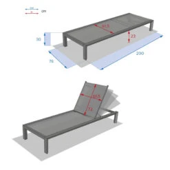 Transat Evasion Anthracite/graphite Hespéride -Demeyere Le mobilier Boutique transat evasion anthracite graphite hesperide 3