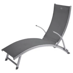 Transat Samba Pliable Et Empilable Gris Ardoise Hespéride -Demeyere Le mobilier Boutique transat samba pliable et empilable gris ardoise hesperide 4