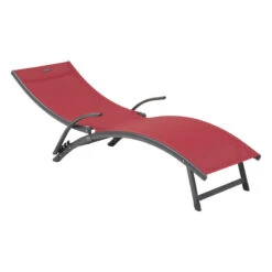 Transat Samba Pliable Grenade/graphite Hespéride -Demeyere Le mobilier Boutique transat samba pliable grenadegraphite hesperide 2