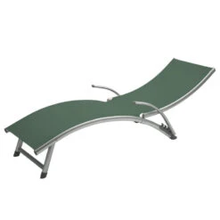 Transat Samba Pliable Et Empilable Vert Olive Hespéride -Demeyere Le mobilier Boutique transat samba vert olive hesperide 1 5