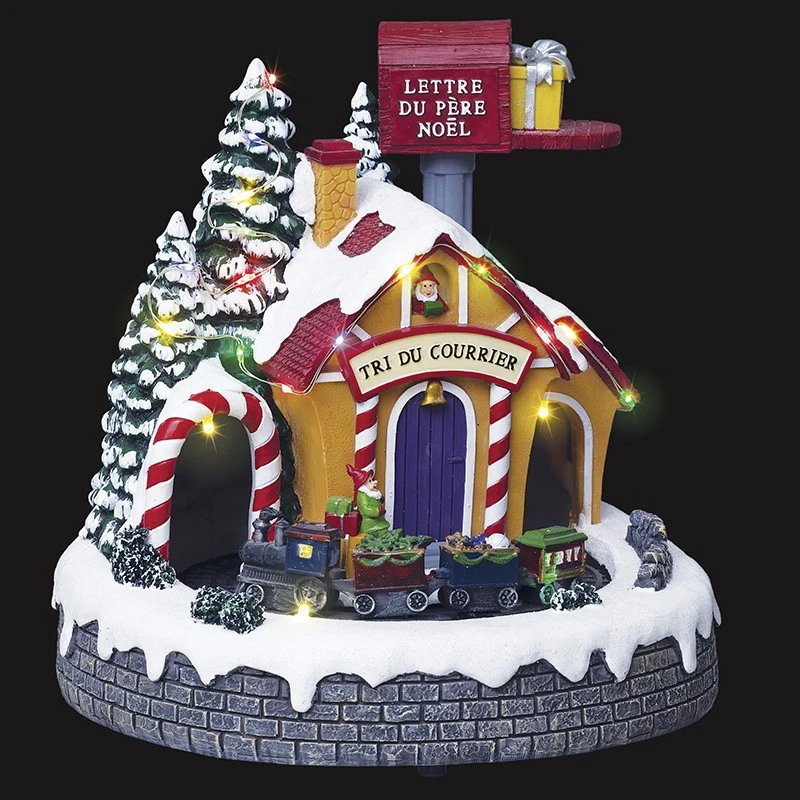 Village De Noël Animé Et Lumineux Poste Du Père Noël 1 Village De Noël Animé Et Lumineux Poste Du Père Noël