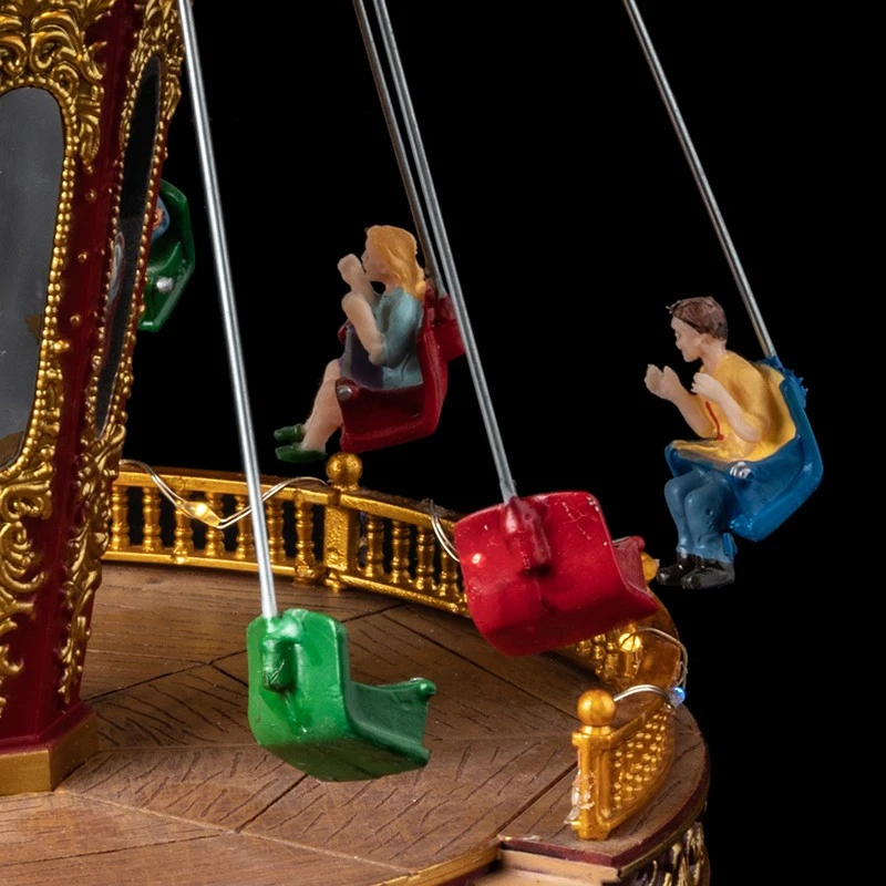Village De Noël Animé, Lumineux Et Musical Carrousel Chaises 3 Village De Noël Animé, Lumineux Et Musical Carrousel Chaises – Image 3