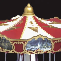 Village De Noël Carrousel Animé, Lumineux Et Musical -Demeyere Le mobilier Boutique village de noel carrousel anime lumineux et musical 2