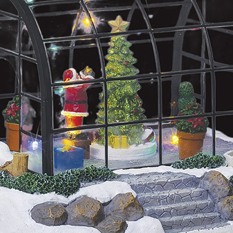 Village De Noël Serre Du Père-Noël Lumineux Animé 2 Village De Noël Serre Du Père-Noël Lumineux Animé – Image 2