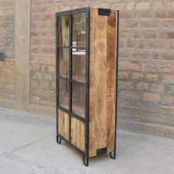 Vitrine 2 Portes 4 Niveaux Manguier -Demeyere Le mobilier Boutique vitrine 2 portes 4 niveaux manguier 5