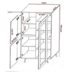 Vitrine 3 Portes Avec LED Wiva -Demeyere Le mobilier Boutique vitrine 3 portes avec led wiva 5