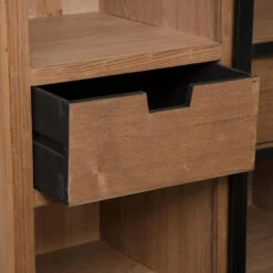 Vitrine Porte Coulissante Danik 2 Tiroirs Atmosphera 12 Vitrine Porte Coulissante Danik 2 Tiroirs Atmosphera -Demeyere Le mobilier Boutique vitrine porte coulissante danik 2 tiroirs atmosphera 4